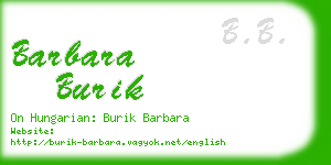 barbara burik business card